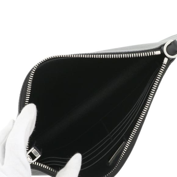 Prada Saffiano clutch bag Shoulder pouch Black A - Picture 6 of 6